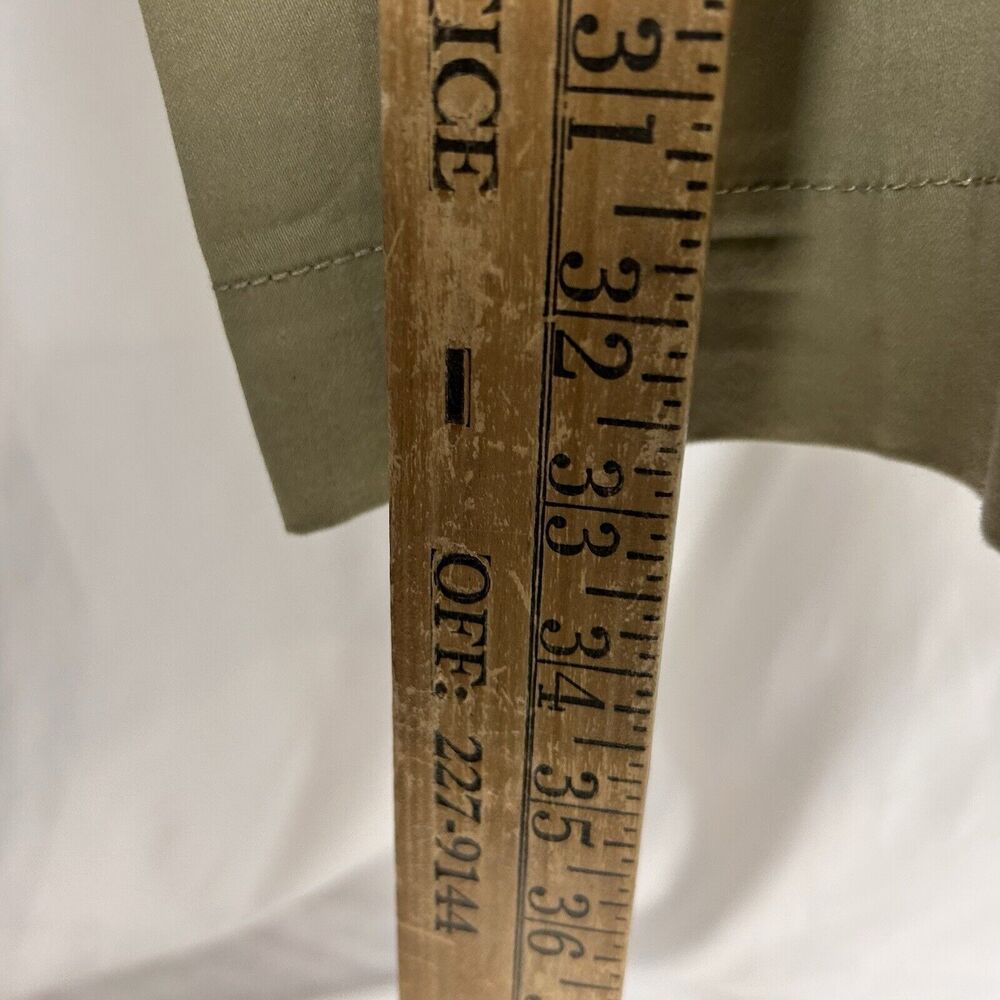 Boom Boom Jeans Womens 3 Khaki Pants Flair Leg Lightweight button Greenish Beige - Picture 3 of 10